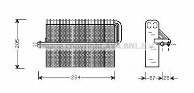 AVA QUALITY COOLING olv344 -  Испаритель, кондиционер